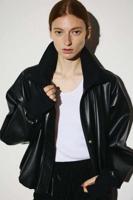 RIM.ARK ◌ leather like JK RIM.ARK | Synthetic leather short JK (JACKETS ) |RIM.ARK