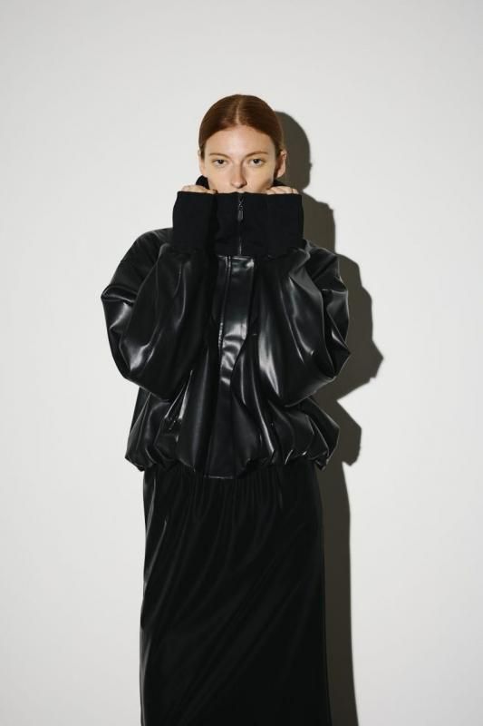 RIM.ARK] リムアーク Synthetic leather short JK(BLACK)