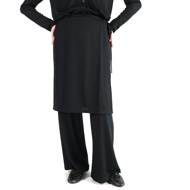 <img class='new_mark_img1' src='https://img.shop-pro.jp/img/new/icons50.gif' style='border:none;display:inline;margin:0px;padding:0px;width:auto;' />[PHEENY] եˡ Wool jersey layered pants(BLACK)