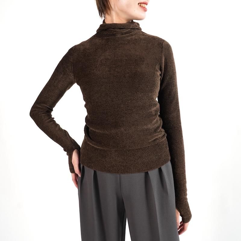 <img class='new_mark_img1' src='https://img.shop-pro.jp/img/new/icons6.gif' style='border:none;display:inline;margin:0px;padding:0px;width:auto;' />[PHEENY] եˡ Mole yarn wholegarment hoodie(BROWN)