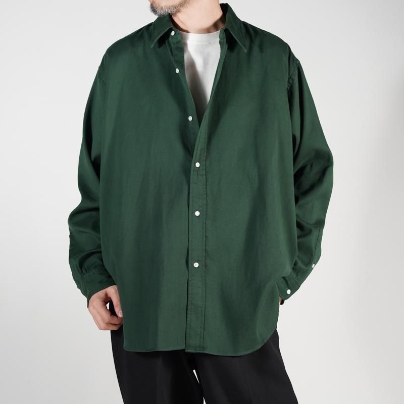 A.PRESSE] アプレッセ Double Weave Twill Regular Collar Shirt