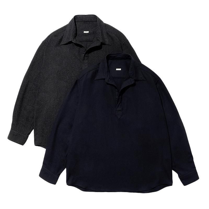 A.PRESSE Wool SkipperShirt ネイビー A.PRESSE＞Wool Skipper Shirt