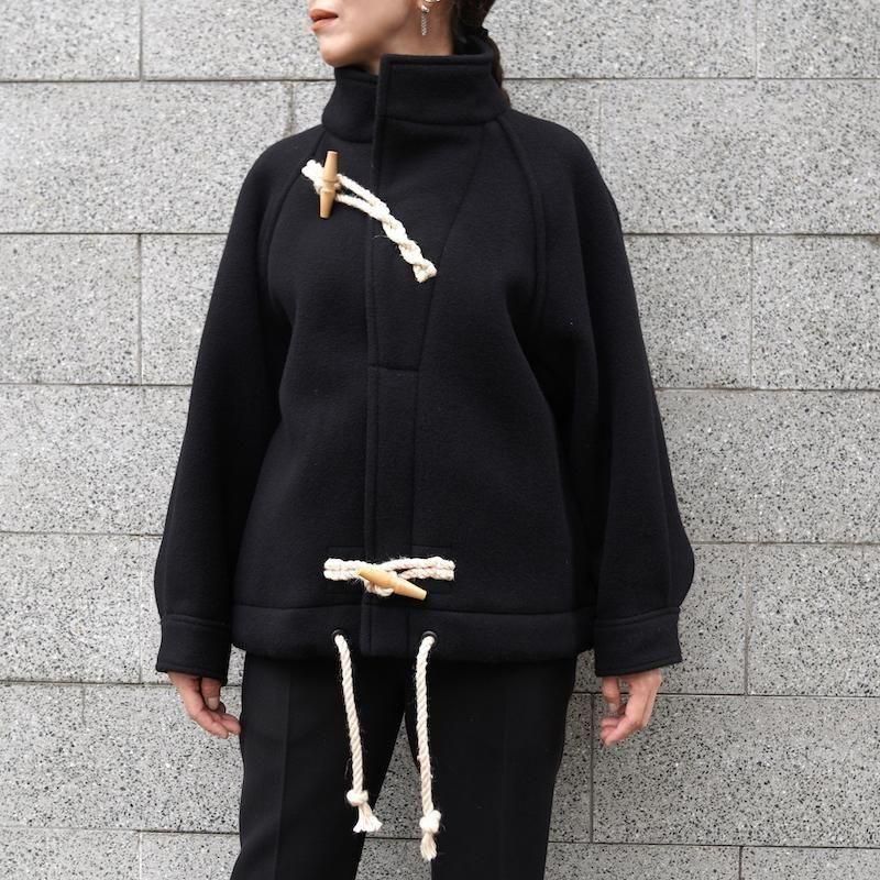 HYKE ハイクDOUBLE FACE DUFFEL JACKET ブラック HYKE] ハイク DOUBLE FACE DUFFEL JACKET(BLACK)