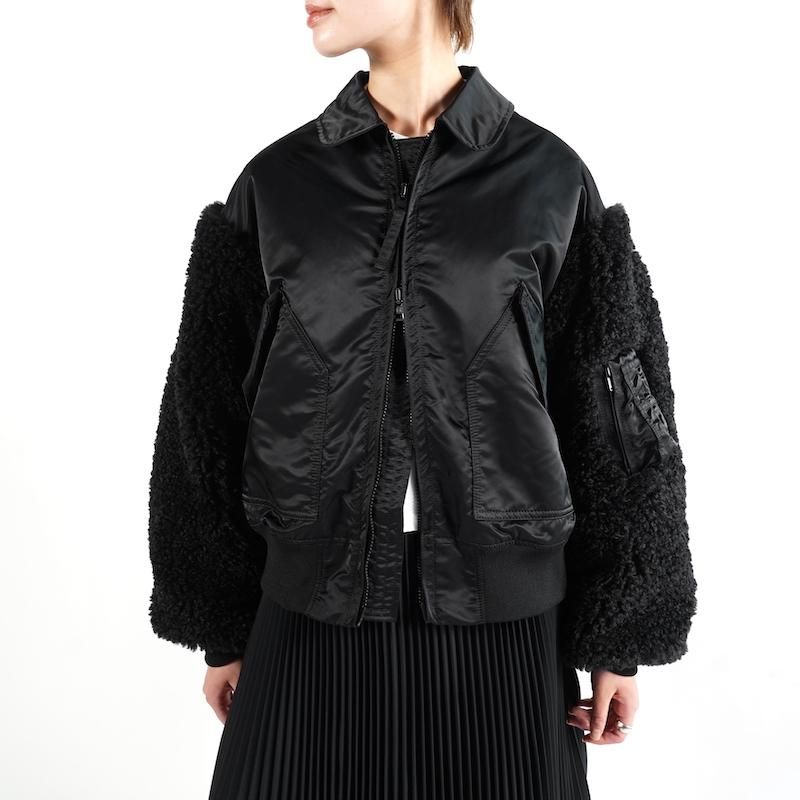 HYKE] ハイク FAUX SHEARLING TYPE CWU-45/P JACKET(BLACK)
