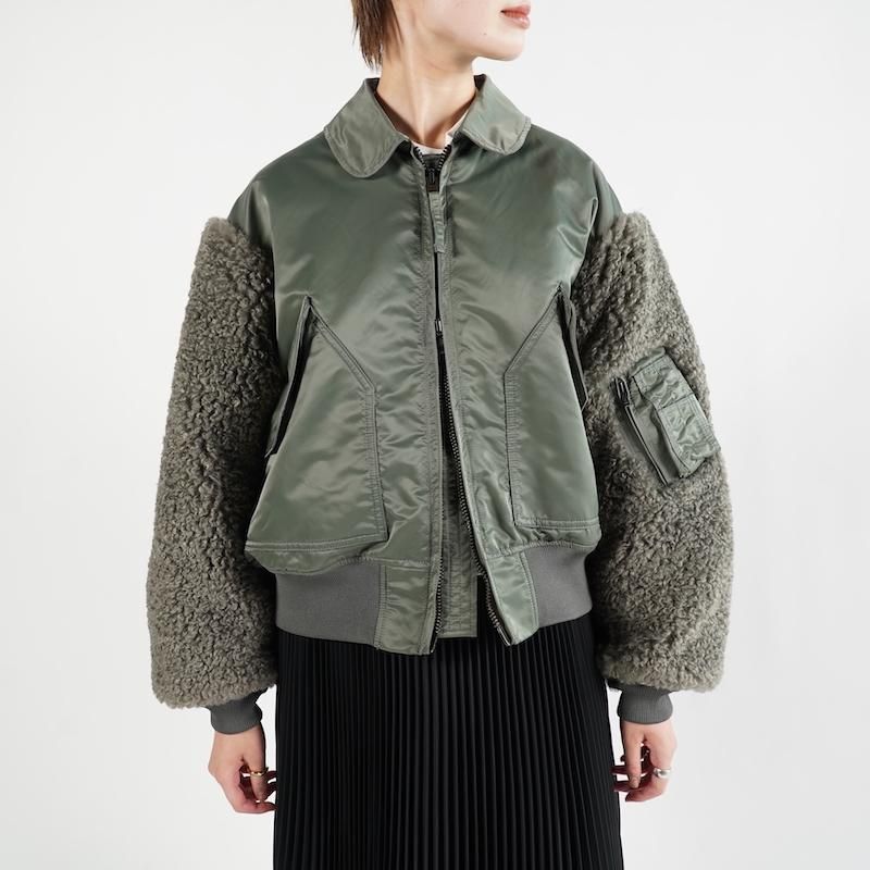 HYKE] ハイク FAUX SHEARLING TYPE CWU-45/P JACKET(OLIVE DRAB)