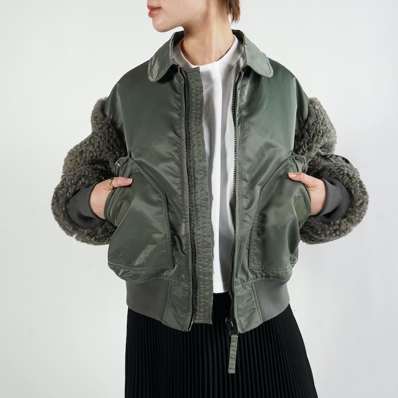 HYKE] ハイク FAUX SHEARLING TYPE CWU-45/P JACKET(OLIVE DRAB)