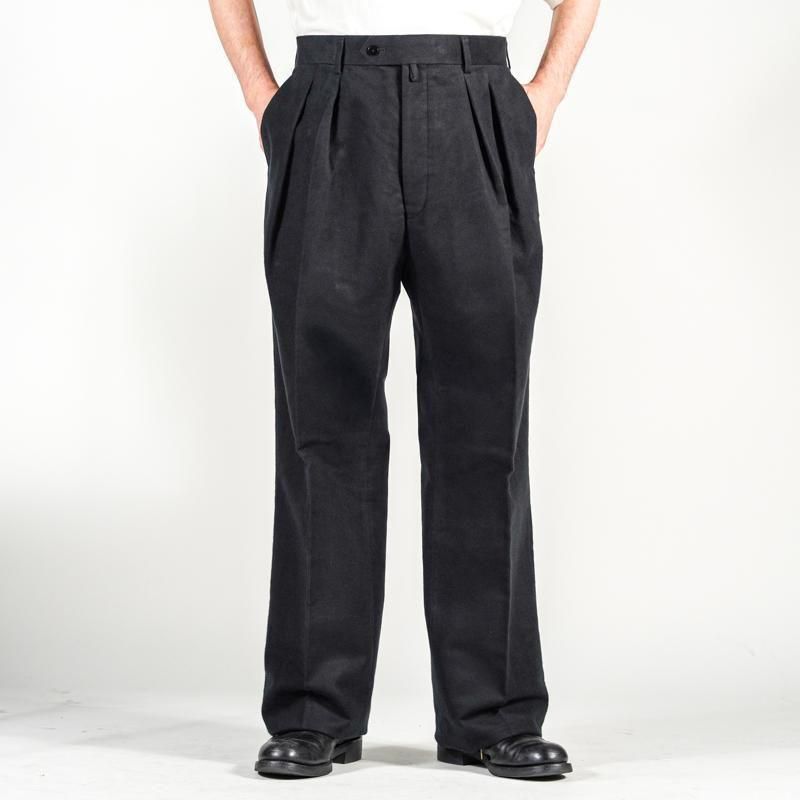 NEAT ニート ワイドスラックス WIDE size48 Black NEAT / ニート | Cotton Twill Wide - Black | 通販 - 正規取扱店