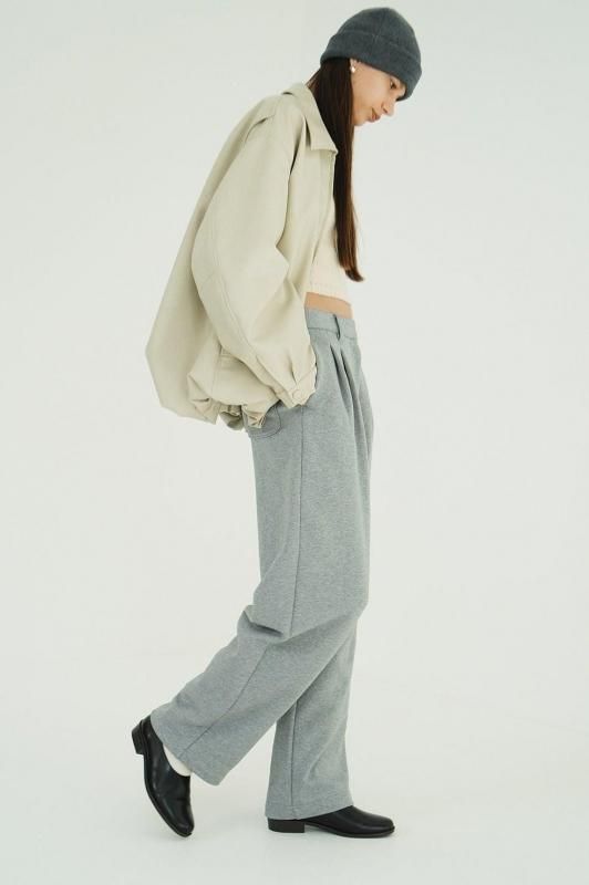 CLANE] クラネ TWO TUCK SWEAT PANTS(GRAY)