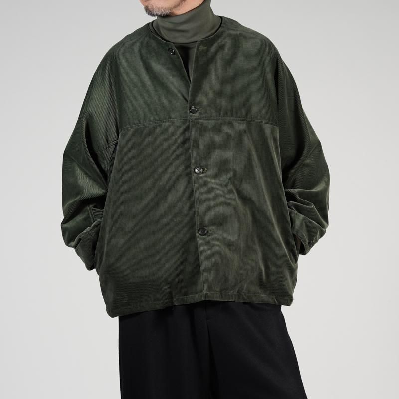 Graphpaper] グラフペーパー Suvin Corduroy Collarless Jacket | INS
