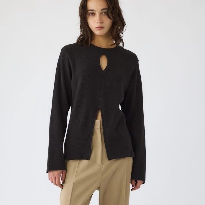 <img class='new_mark_img1' src='https://img.shop-pro.jp/img/new/icons6.gif' style='border:none;display:inline;margin:0px;padding:0px;width:auto;' />[RIM.ARK] ॢ Open skin thermal tops(L/BLACK) 