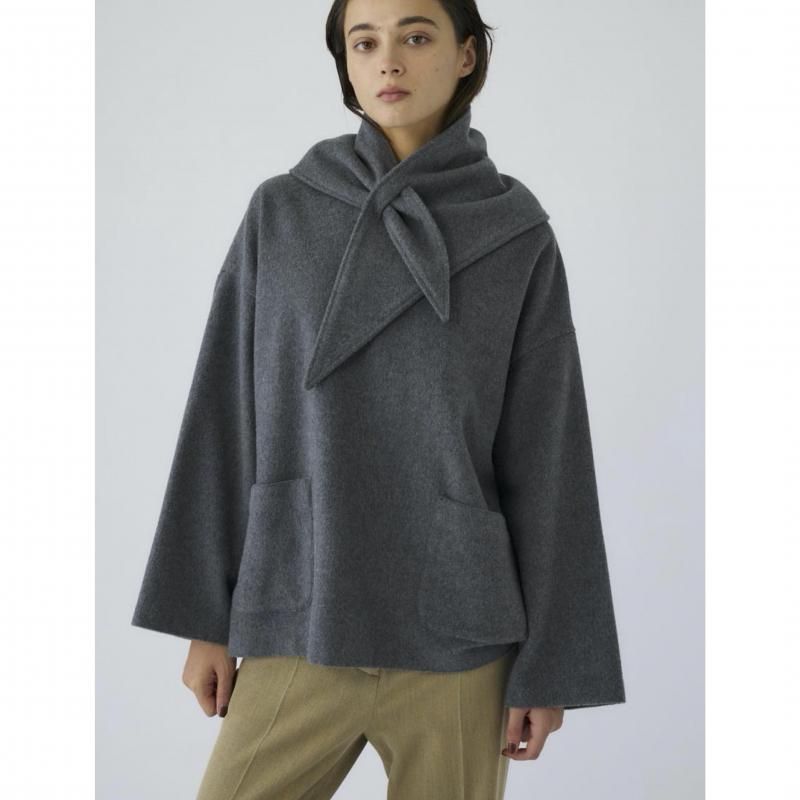 <img class='new_mark_img1' src='https://img.shop-pro.jp/img/new/icons6.gif' style='border:none;display:inline;margin:0px;padding:0px;width:auto;' />[RIM.ARK] ॢ Lambs wool blend scarf tops(GRAY) 