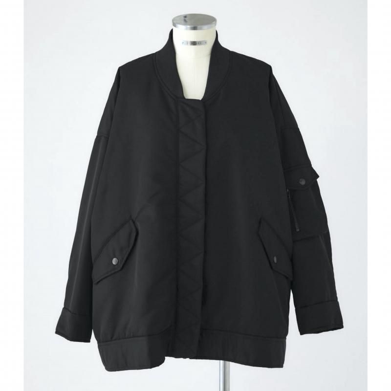 <img class='new_mark_img1' src='https://img.shop-pro.jp/img/new/icons50.gif' style='border:none;display:inline;margin:0px;padding:0px;width:auto;' />[RIM.ARK] ॢ Wide MA-1 BZ(BLACK) 