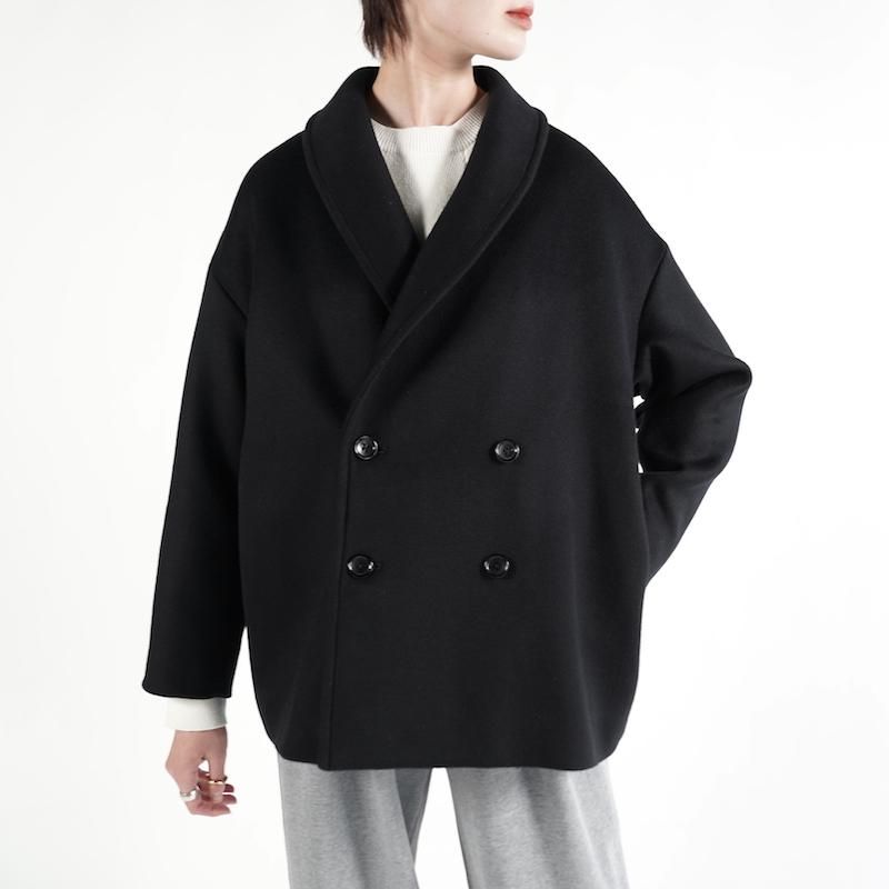 グラフペーパーLight Melton Shawl Collar Coat Graphpaper] グラフペーパー Light Melton Shawl Collar Coat