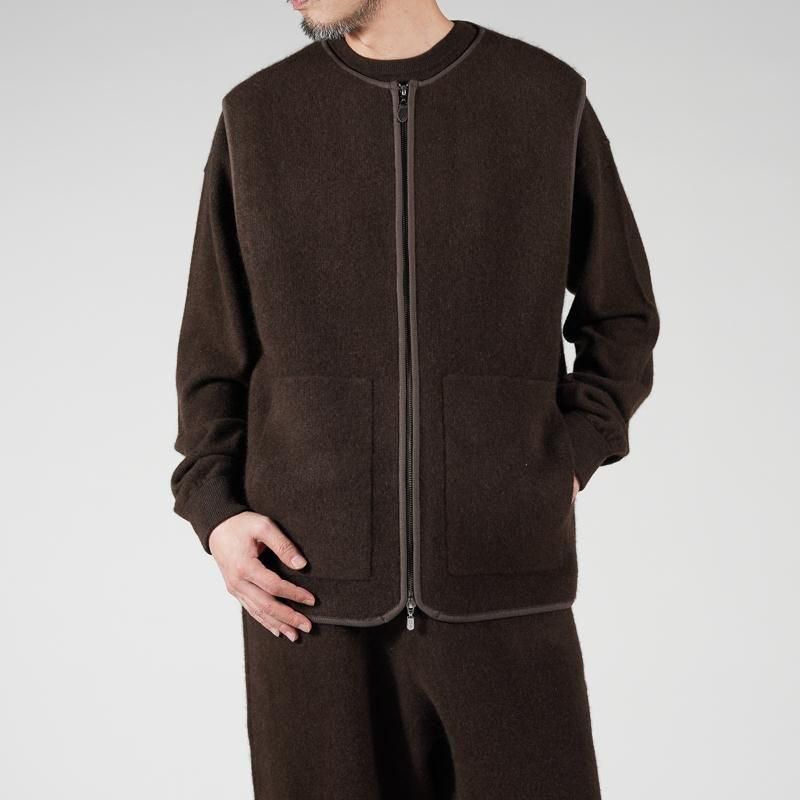 24aw walenode Innocent YAK ZIP vest ヤク walenode(ウェルノード) INNOCENT YAK ZIP UP VEST -Amanojak.