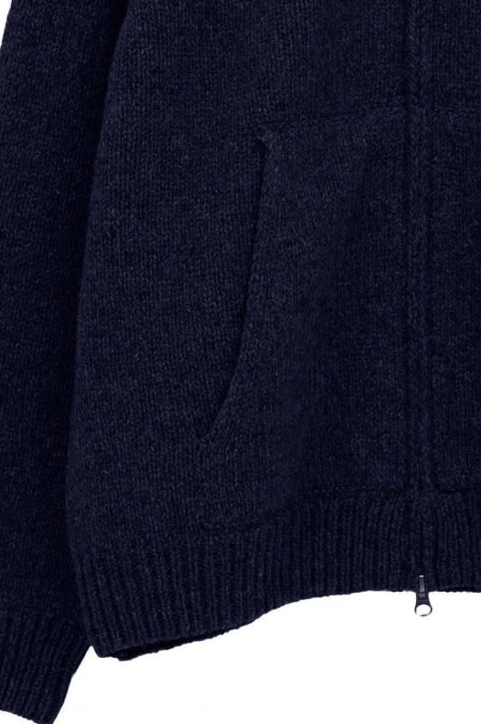 CLANE] クラネ POCKET ZIP KNIT TOPS(NAVY)