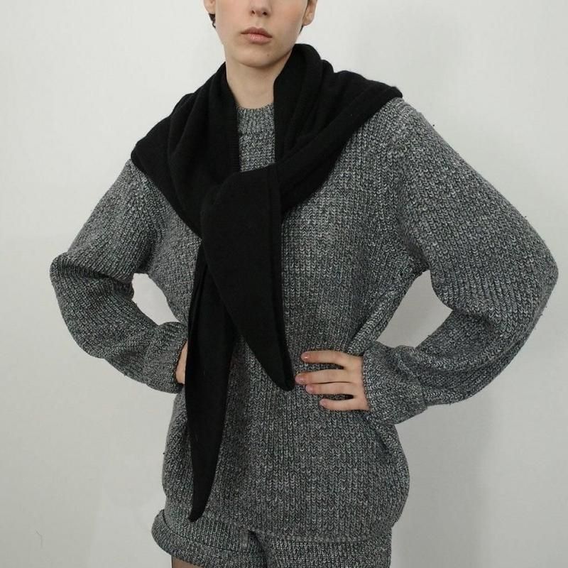 <img class='new_mark_img1' src='https://img.shop-pro.jp/img/new/icons31.gif' style='border:none;display:inline;margin:0px;padding:0px;width:auto;' /> [CLANE]  OVER FORM SLEEVE KNIT TOPS(MIX)