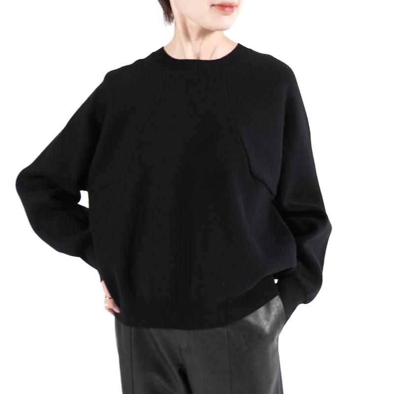 <img class='new_mark_img1' src='https://img.shop-pro.jp/img/new/icons50.gif' style='border:none;display:inline;margin:0px;padding:0px;width:auto;' />[RIM.ARK] ॢ Elastic touch basic knit(BLACK) 