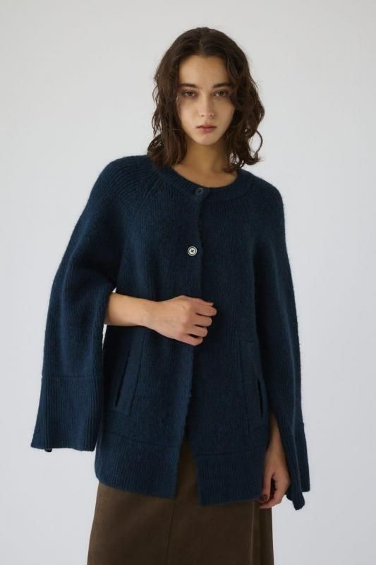 RIM.ARK] リムアーク Poncho like raglan knit C/D(D/BLUE)