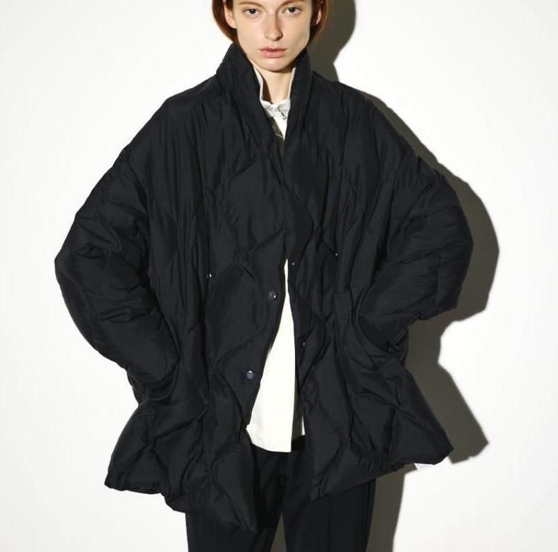 <img class='new_mark_img1' src='https://img.shop-pro.jp/img/new/icons6.gif' style='border:none;display:inline;margin:0px;padding:0px;width:auto;' />[RIM.ARK] ॢ Double breasted stole down CT(BLACK) 