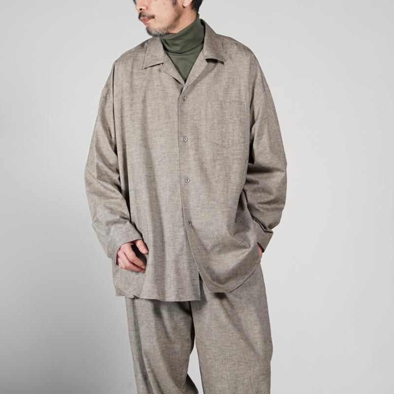 グラフペーパー SIDOGRASOversized Sleeping Shirt Graphpaper - グラフペーパー SIDOGRAS Twill Viscose Oversized