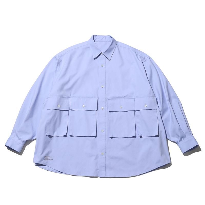 フレッシュサービス DRY OXFORD FLAP PK S/S シャツBL M FreshService] フレッシュサービス DRY OXFORD FLAP POCKET L/S SHIRT