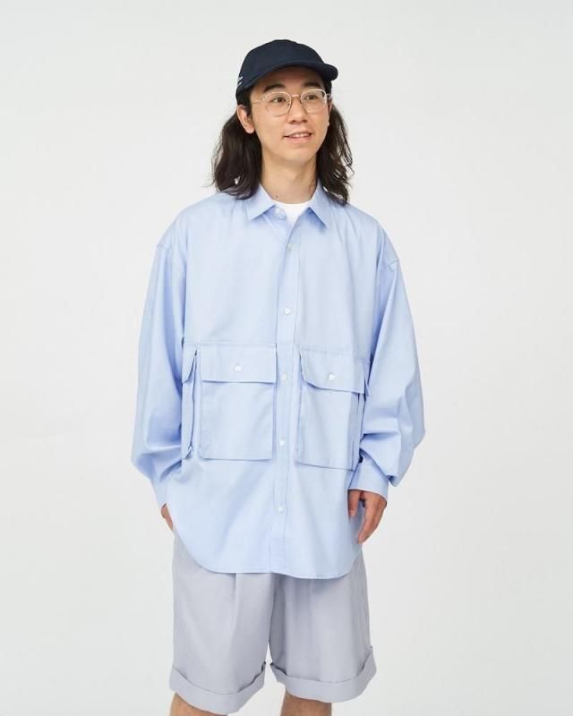 フレッシュサービス DRY OXFORD FLAP PK S/S シャツBL M フレッシュサービス DRY OXFORD FLAP PK S/S シャツBL M DRY OXFORD
