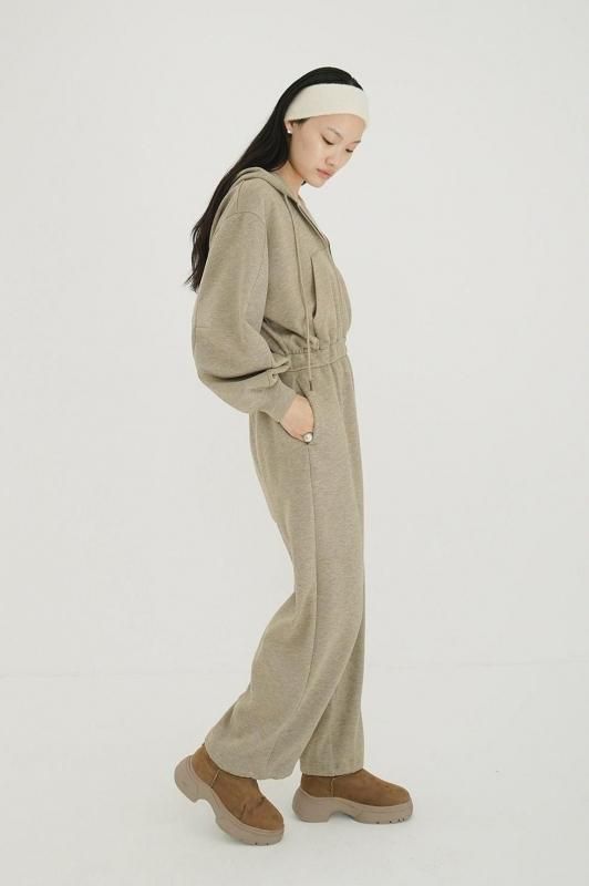 CLANE] クラネ HOODED SWEAT ALL IN ONE(BEIGE