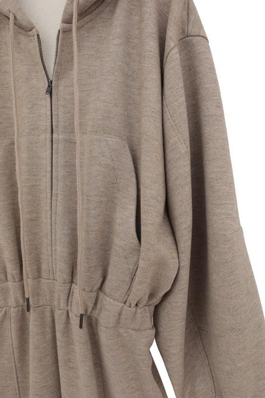 CLANE] クラネ HOODED SWEAT ALL IN ONE(BEIGE