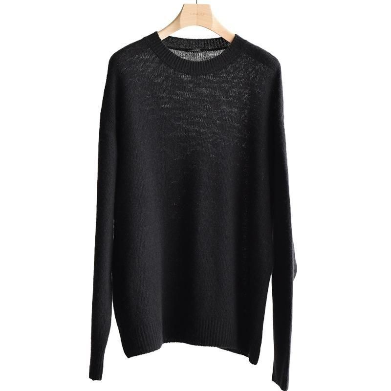 COMOLI (コモリ) 製品染カシミヤクルーネックニット COMOLI] コモリ カシミヤ製品染 クルーネックニット | INS ONLINE