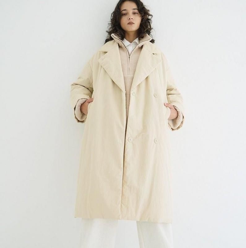 <img class='new_mark_img1' src='https://img.shop-pro.jp/img/new/icons6.gif' style='border:none;display:inline;margin:0px;padding:0px;width:auto;' /> [CLANE]  COLOR DOWN CHESTER COAT(IVORY)