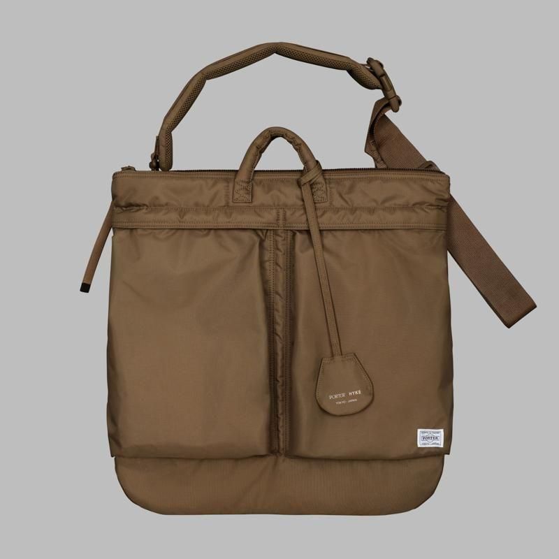 HYKE ハイク × PORTER ポーター　HELMET BAG PORTER × HYKE] ポーター×ハイク HELMET BAG(COYOTE BROWN)