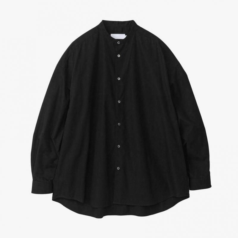 <img class='new_mark_img1' src='https://img.shop-pro.jp/img/new/icons6.gif' style='border:none;display:inline;margin:0px;padding:0px;width:auto;' />[Graphpaper] ����եڡ��ѡ� High Count Broad L/S Oversized Band Collar Shirt(BLACK)