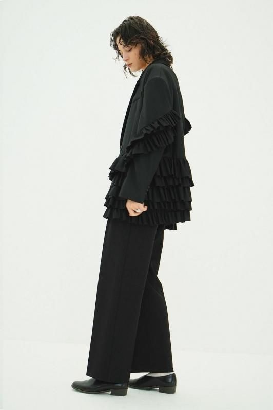 CLANE] クラネ 2WAY TUCK STRAIGHT PANTS(BLACK)