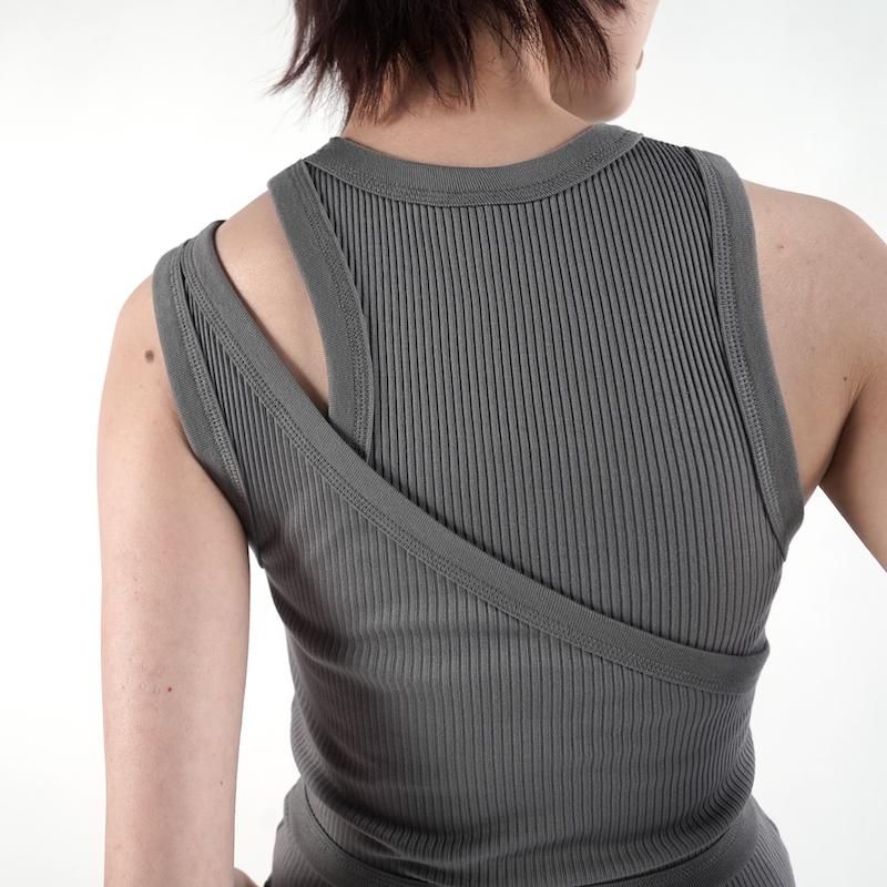 HYKE] ハイク DOUBLE SHOULDER TANK TOP(各色)