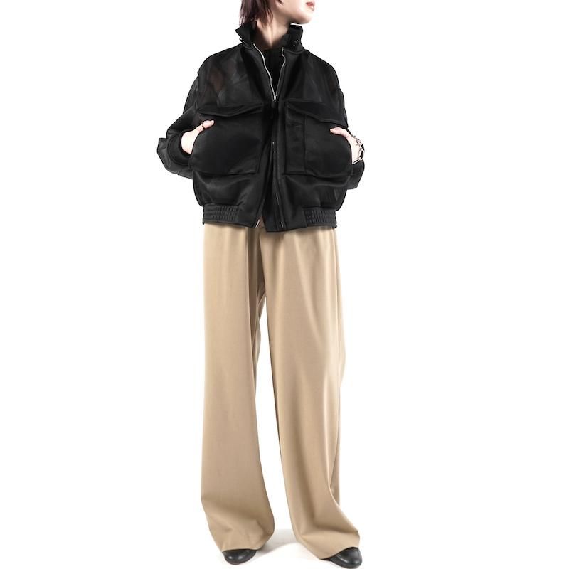 HYKE] ハイク SHEER WEP JACKET(BLACK)