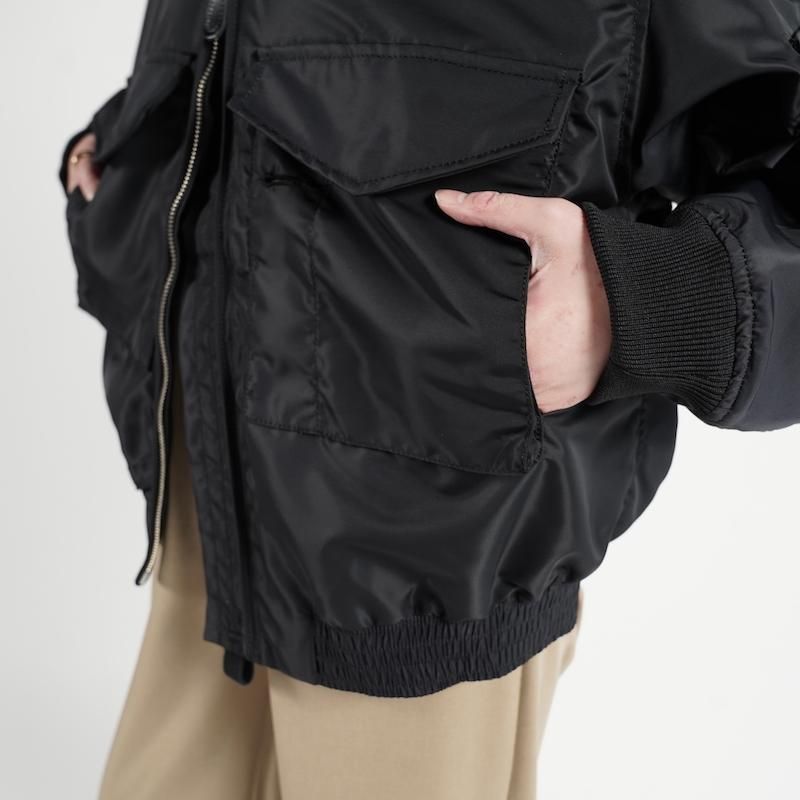 HYKE] ハイク NYLON WEP JACKET(BLACK)