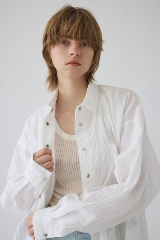 RIM.ARK] リムアーク Tuck pleats back volume SH(WHITE)