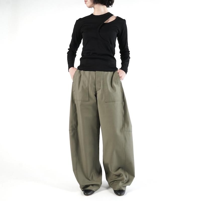 HYKE] ハイク LAYERED LONG-SLV TEE(BLACK)