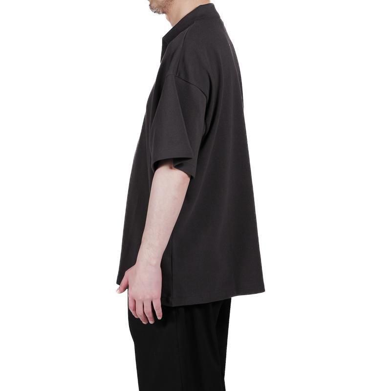 グラフペーパーCotton Pique Jersey Skipper Polo Cotton Pique Jersey S/S Skipper Polo / CHARCOAL | Graphpaper (MEN