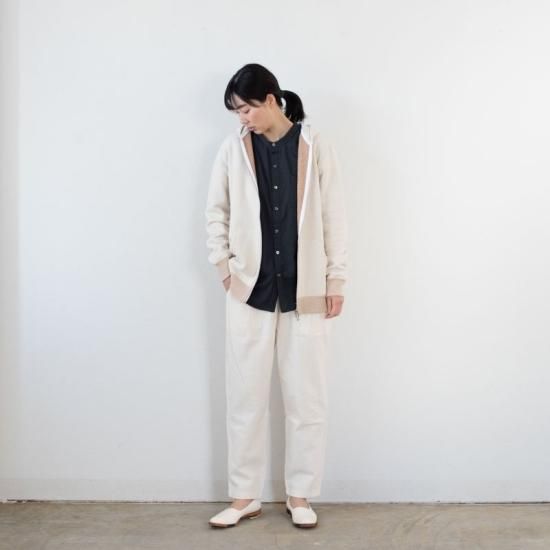 備後節織　テーパードパンツ　yohaku 楽天市場】yohaku（余白） 備後節織 テーパードパンツ 濃紺×墨
