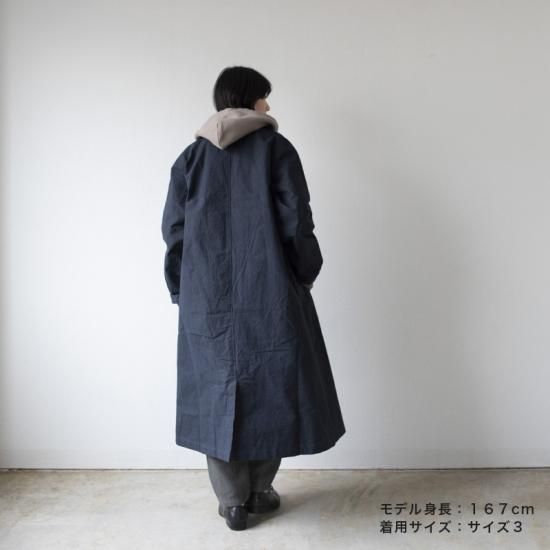 バフクロス ロングジャケット ブラックネイビー - yohakuの公式通販