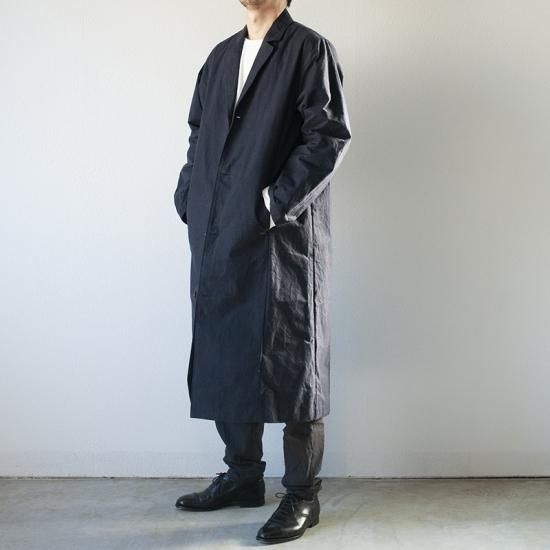 バフクロス ロングジャケット ブラックネイビー - yohakuの公式通販