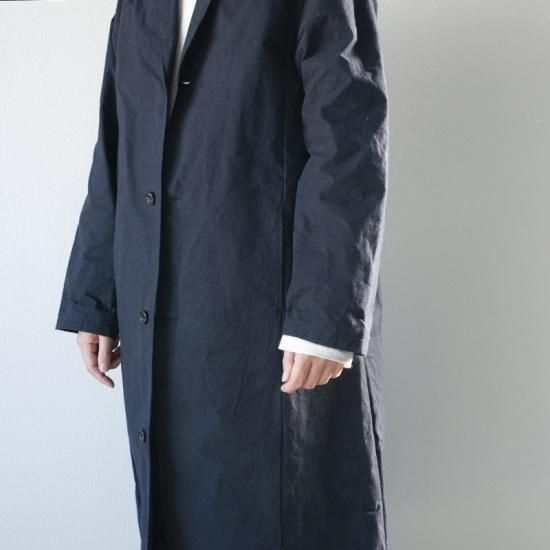 バフクロス ロングジャケット ブラックネイビー - yohakuの公式通販