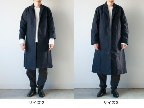 バフクロス ロングジャケット ブラックネイビー - yohakuの公式通販
