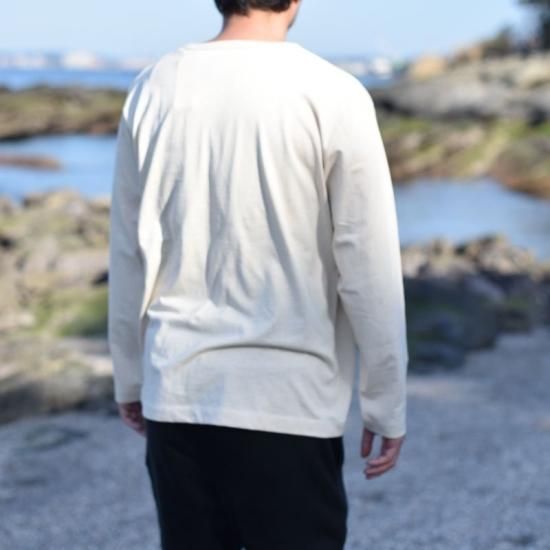 種から作ったロングスリーブTシャツ 吊り編み（ポケットつき