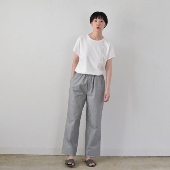 国産リネンのイージーパンツ・ストレート　リネンパンツ　遠州織物　浜松リネン 国産リネンのイージーパンツ・ストレート リネンパンツ 遠州織物 浜松