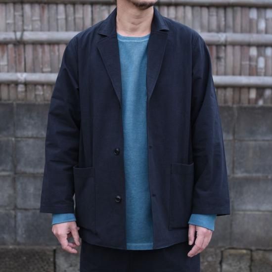 ボイルウェザークロス オーバーサイズジャケット ブラック - yohakuの