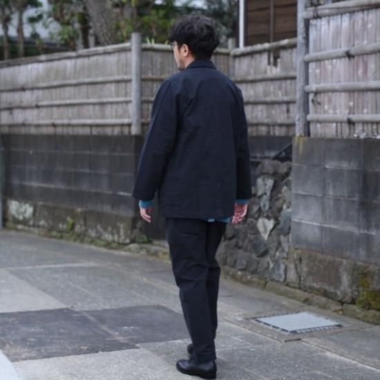 yohaku 余白 ボイルウェザークロス オーバーサイズジャケット ブラック ボイルウェザークロス オーバーサイズジャケット ブラック - yohakuの