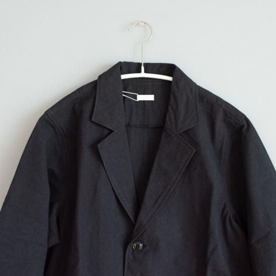 yohaku バフクロス ロングジャケット　ブラックネイビー サイズ3 a5e0d2c37a14c5826055e302d2ea77