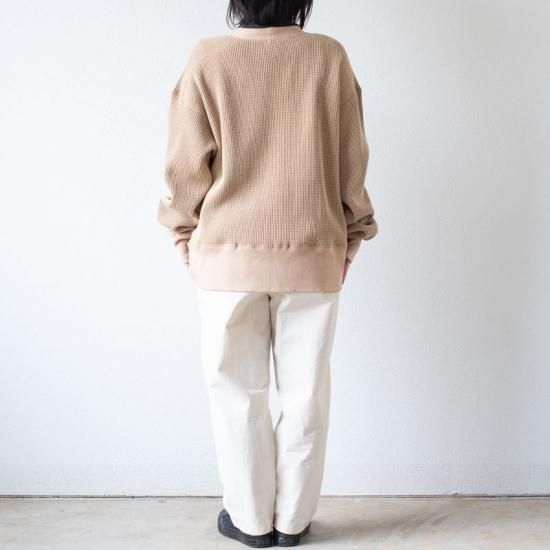 余白　yohaku 茶綿ワッフル　ガウンカーディガン yohaku